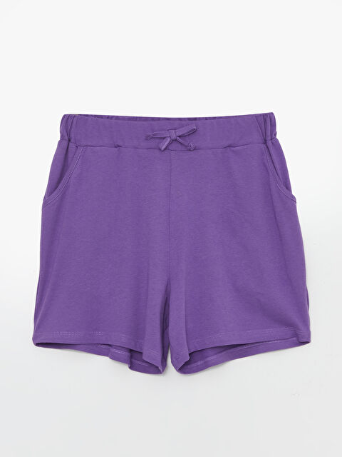 LCW Kids Elasticated Waist Basic Girls' Shorts - S37878Z4-HAA