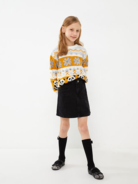 LCW Kids Jupe en Jean Fille à Taille Élastiquée - S37936Z4-326