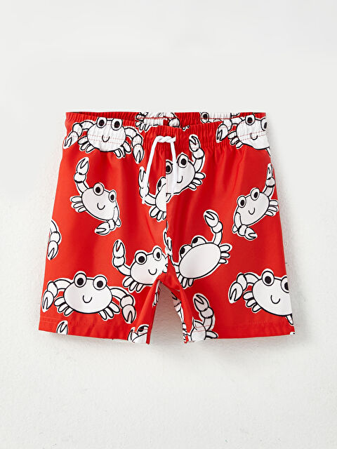 LCW ECO Elastic Waist Printed Boys' Swim Shorts - S37947Z4-LTQ
