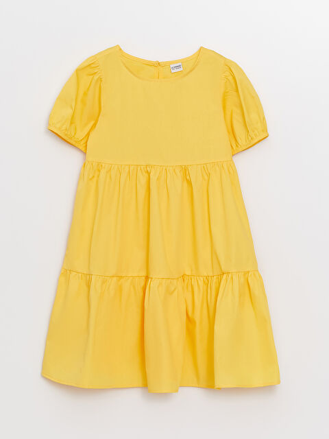 LCW Kids Bisiklet Yaka Basic Kısa Kollu Kız Çocuk Elbise - S38063Z4-QX5