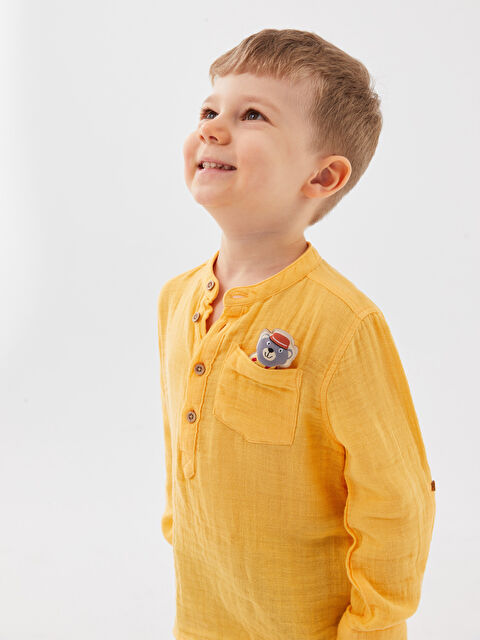 LCW baby Judge Collar Long Sleeve Baby Boys' Shirt - S38232Z1-FYY