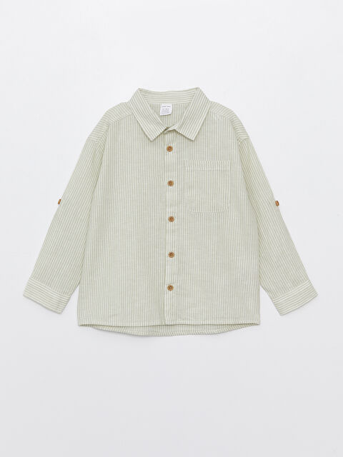 LCW baby Cămașă Vărgată cu Mânecă Lungă pentru Bebeluși Băieți - S38233Z1-LFH