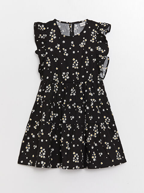 LCW Kids Crew Neck Patterned Girls' Dress - S38253Z4-LQJ