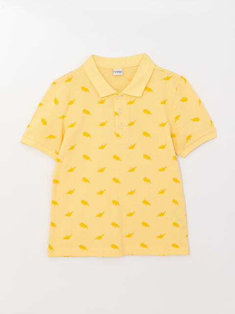 LCW Kids Polo Neck Printed Short Sleeve Boys' T-Shirt - S38340Z4-LUG