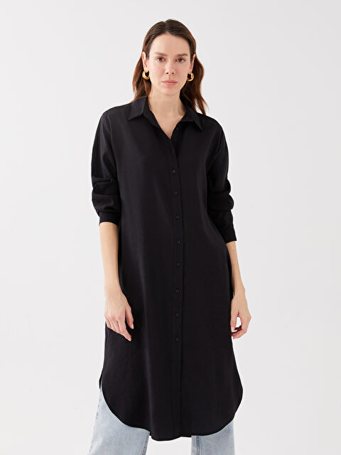 LCWAIKIKI Classic Plain Long Sleeve Oversize Women's Shirt Tunic - S38416Z8-CVL