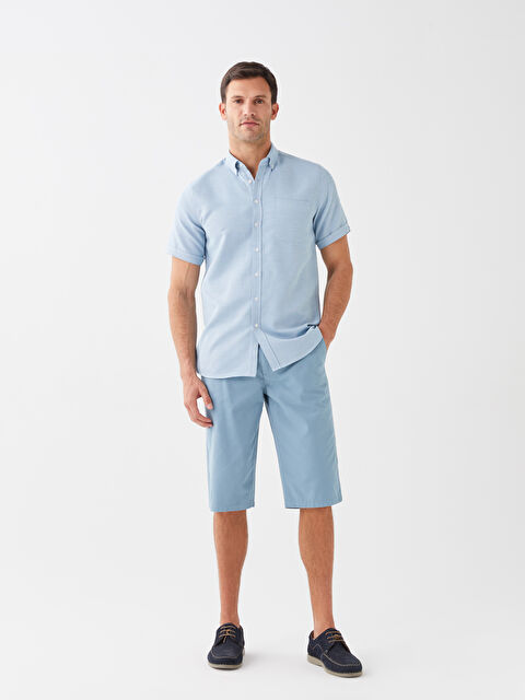 LCWAIKIKI Classic شورت برمودا تويل عادي للرجال - S38454Z8-GQT