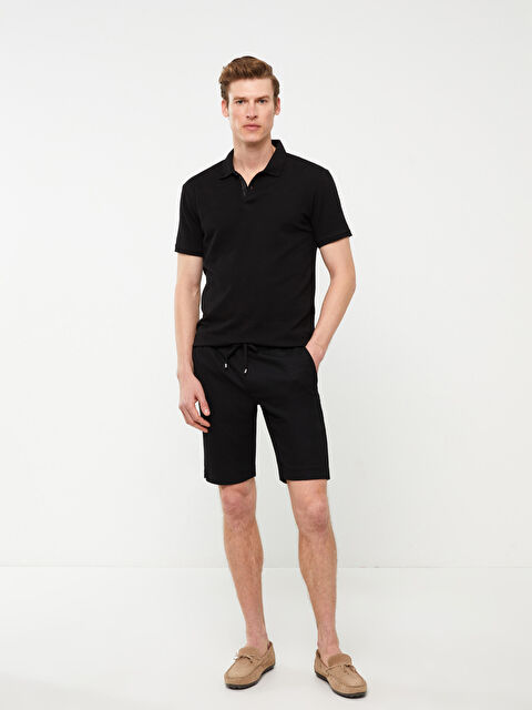 LCW Vision Slim Fit Binding Detail Men's Shorts - S39059Z8-CVL