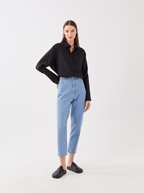 LCWAIKIKI Basic High Waist Mom Fit Women's Jeans - S39073Z8-311