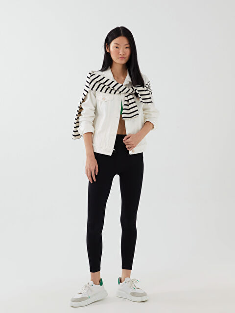 LCW Vision Elasticated Waist Plain Seamless Women's Leggings - S39342Z8-CVL