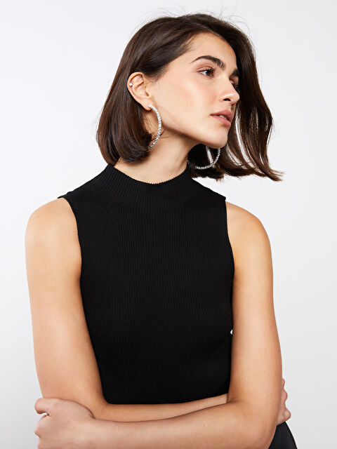 LCWAIKIKI Basic Women's Half Turtleneck Plain Knitwear Sweater - S39559Z8-CVL