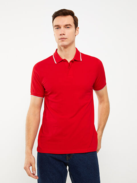 LCWAIKIKI Basic Polo Yaka Kısa Kollu Pike Erkek Tişört