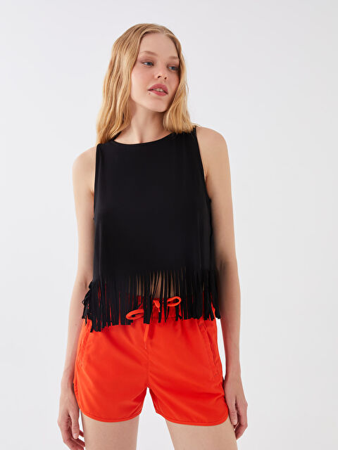 LCW DREAM Elasticated Waist Patterned Women's Swimming Shorts - S39986Z8-GWZ