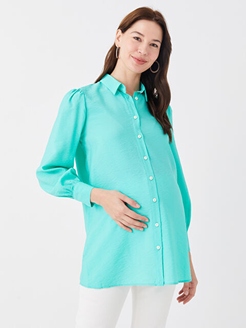 LCWAIKIKI Maternity Plain Long Sleeve Maternity Shirt Tunic - S3AA13Z8-G9A