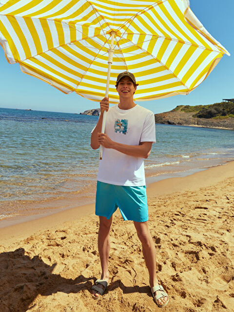 LCW Casual Kısa Boy Basic Erkek Deniz Şortu