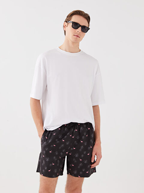 LCW Casual Kısa Boy Desenli Erkek Deniz Şortu - S3AC05Z8-LQJ