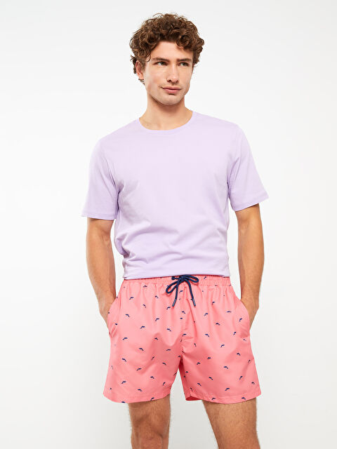 LCW Casual Kısa Boy Desenli Erkek Deniz Şortu - S3AC12Z8-LT4