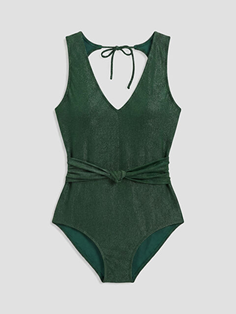 LCW DREAM V Yaka Sim Detaylı Kadın Mayo