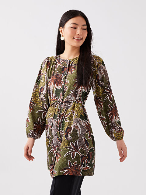 LCWAIKIKI Classic Women's Crew Neck Patterned Tunic - S3AI53Z8-F9C