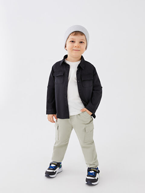 LCW baby Elasticated Waist Basic Baby Boys' Trousers - S3AK90Z1-GDK