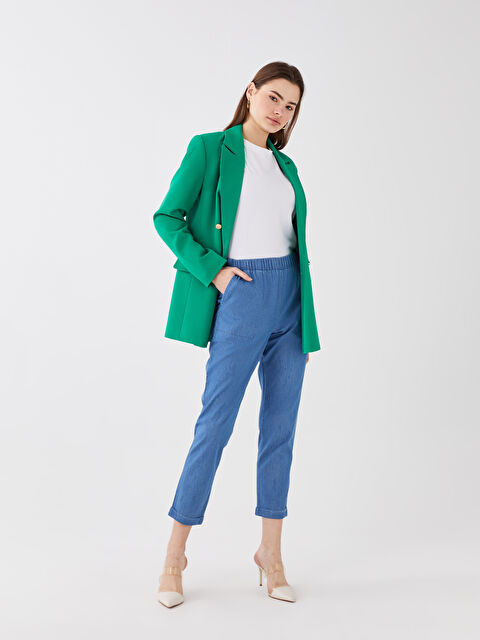 LCW Modest Women's Slouchy Straight Jeans - S3AK95Z8-507