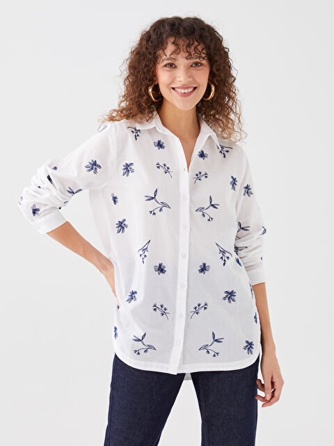 LCWAIKIKI Classic Patterned Long Sleeve Women's Shirt - S3AN70Z8-SZL