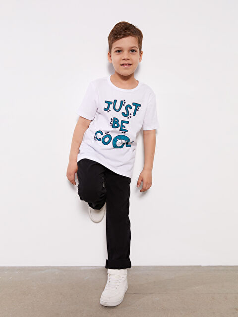 LCW ECO Boys' Trousers with Adjustable Elastic Waist - S3AP04Z4-CVL