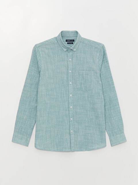 LCWAIKIKI Classic Regular Fit Long Sleeve Dobby Fabric Men's Shirt - S3AQ08Z8-GP4