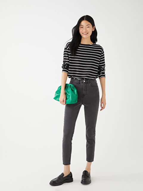 LCW ECO High Waist Slim Mom Women's Jeans - S3AS27Z8-DC4