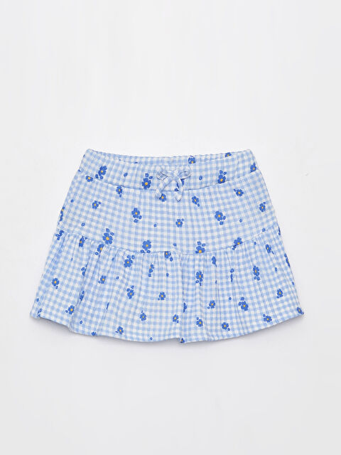 LCW Kids تەنورەی کورت کچان بە کەمەر لاستیک و نەخشدار - S3AV08Z4-LQQ