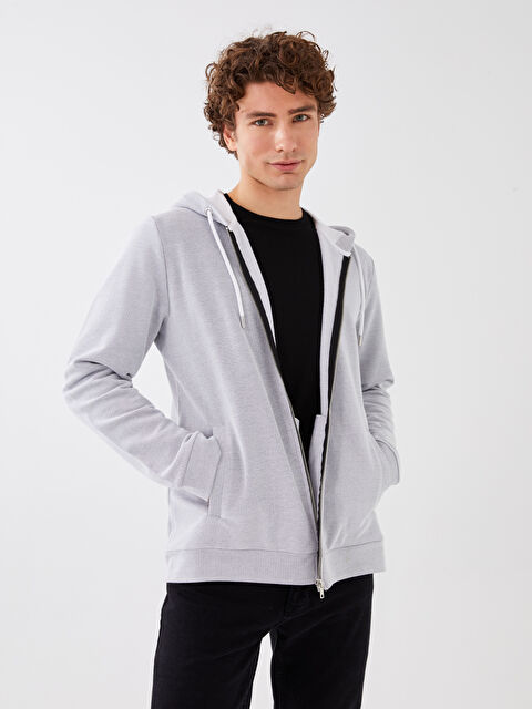 XSIDE Hooded Long Sleeve Pique Men's Sports Cardigan - S3AV58Z8-LAL