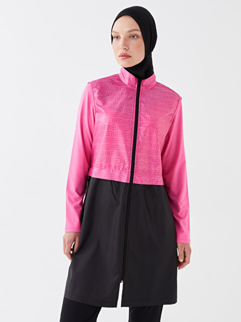 LCW DREAM Dik Yaka Renk Bloklu Uzun Kollu Kadın Tesettür Mayo Takımı - S3AV61Z8-LT9