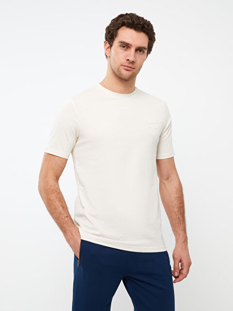 SOUTHBLUE Crew Neck Short Sleeve Printed Combed Cotton Men's T-shirt - S3AV96Z8-SGT