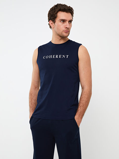 LCWAIKIKI Classic تيشيرت بدون أكمام مطبوع برقبة دائرية جيرسي للرجال - S3AY44Z8-DWP