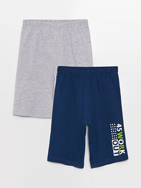 LCW Kids Beli Lastikli Baskılı Erkek Çocuk Pijama Şort 2'li - S3BA22Z4-JC7