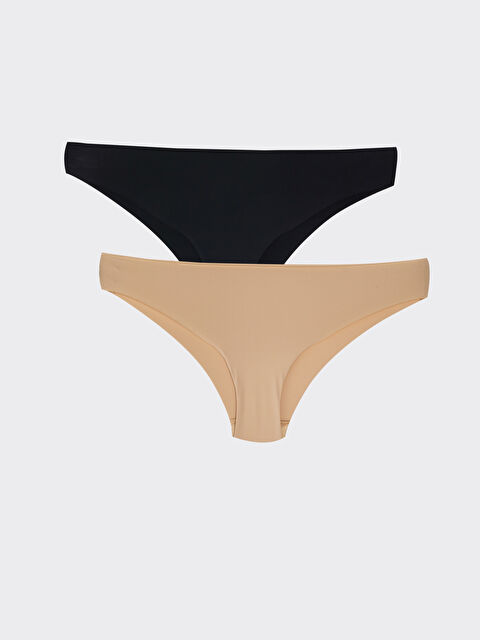 LCW DREAM Düz Dikişsiz Brazilian Külot 2'li Paket