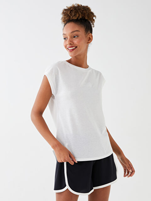 XSIDE ACTIVE T-shirt à manches courtes imprimé à col rond pour femmes - S3BB02Z8-R9J