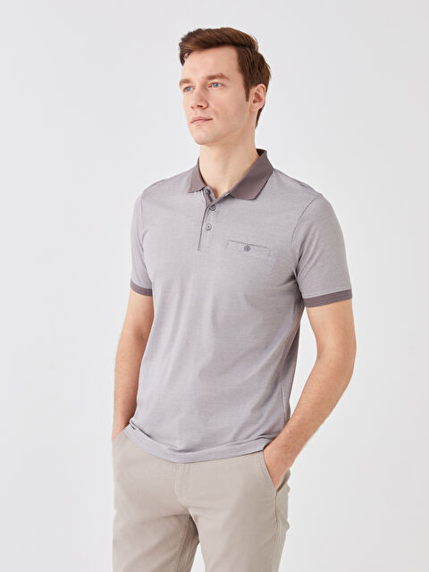 LCWAIKIKI Classic Mercerized Polo Neck Short Sleeve Striped Men's T-Shirt - S3BB07Z8-LE0