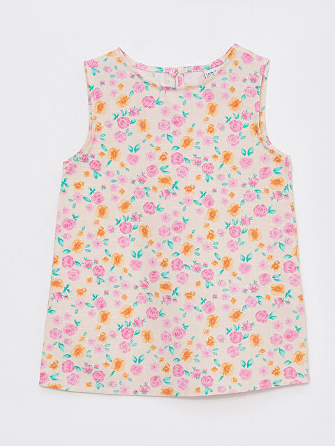 LCW ECO Crew Neck Patterned Girl's Blouse - S3BC36Z4-LRA