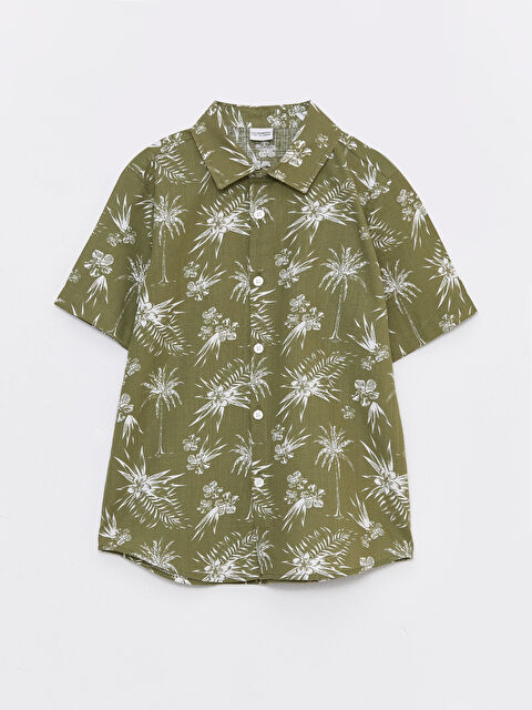 LCW ECO Patterned Short Sleeve Boys' Shirt - S3BE09Z4-V0N