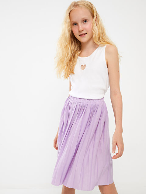 LCW Kids Bisiklet Yaka Kız Çocuk Crop Atlet - S3BE31Z4-Q6K