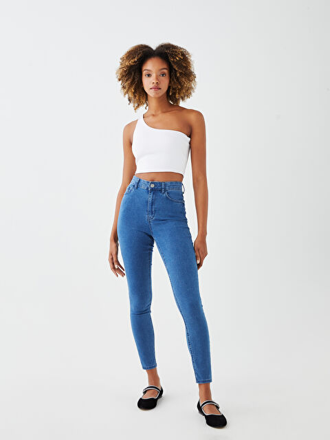 LCW ECO High Waist Slim Fit Women's Jeans - S3BE48Z8-311