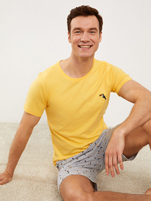 LC WAIKIKI طقم بيجامة قصير عادي للرجال - S3BF66Z8-LRW