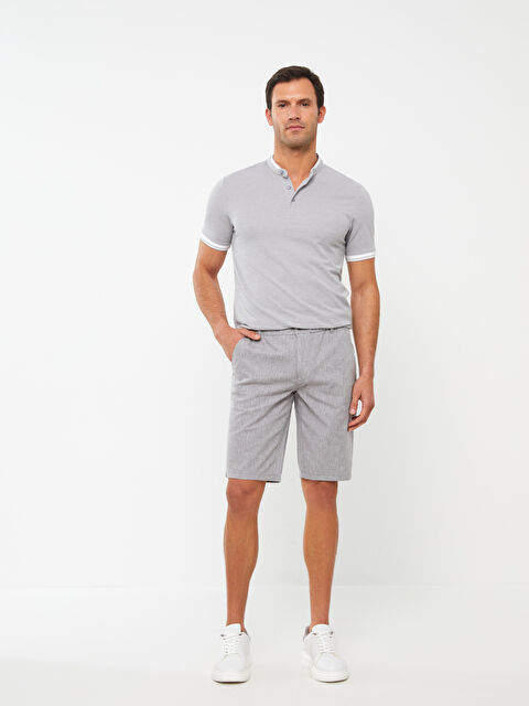SOUTHBLUE شورت برمودا خليط كتان عادي للرجال - S3BI71Z8-CUZ