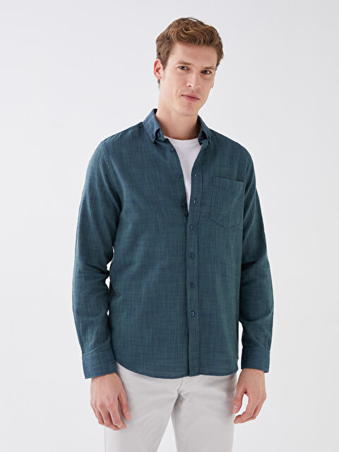 LCWAIKIKI Classic Regular Fit Uzun Kollu Poplin Erkek Gömlek - S3BL35Z8-CS4
