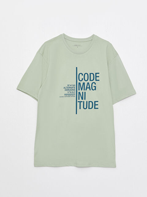 LCW ECO Bisiklet Yaka Kısa Kollu Baskılı Penye Erkek Tişört - S3BM32Z8-G2G