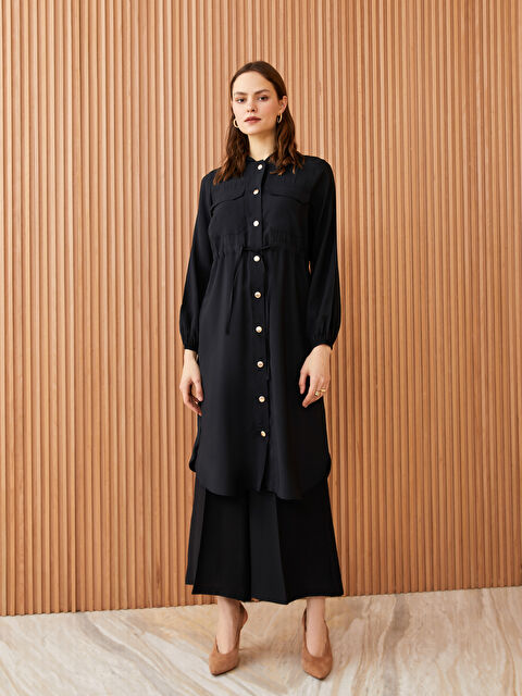 LCW Modest Hooded Plain Long Sleeve Women's Tunic - S3BO21Z8-RQL