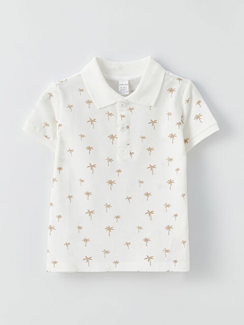 LCW baby Polo Neck Short Sleeve Printed Baby Boys' T-Shirt - S3BT75Z1-LU7