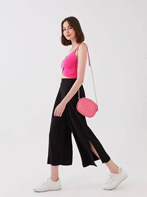 XSIDE Women's Slim Fit Plain Trousers - S3BU37Z8-CVL