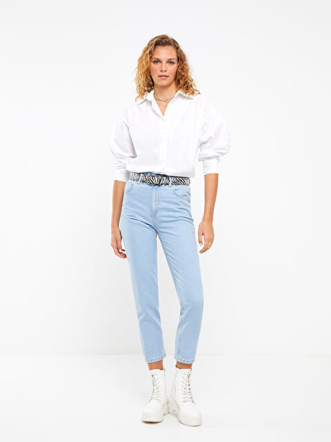 XSIDE جینزی کەمەر لاستیکی کیسەی کاغەزی بۆ ژنان - S3BU51Z8-S54