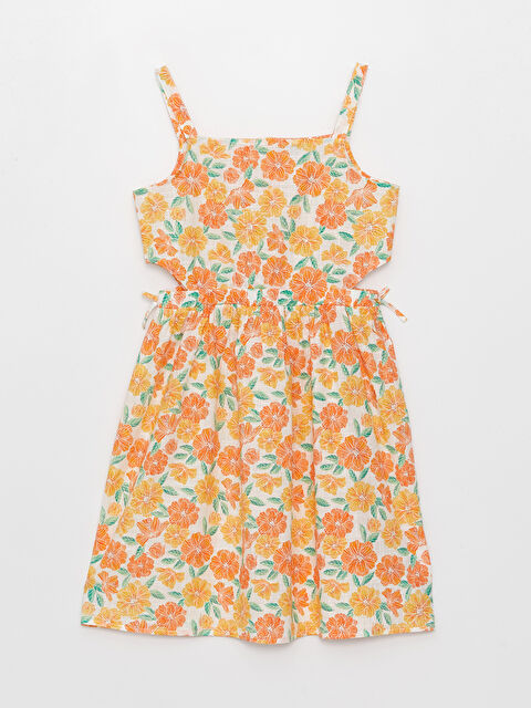 LCW Kids Square Collar Patterned Girls' Dress - S3BV31Z4-LU9